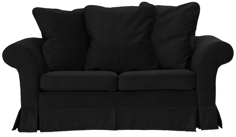 ESTELLA 140 - czarna sofa dwuosobowa z funkcją spania, 1000497