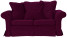 Inny kolor wybarwienia: ESTELLA 140 - wiśniowa sofa dwuosobowa z funkcją spania