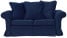 Inny kolor wybarwienia: ESTELLA 140 - granatowa sofa dwuosobowa z funkcją spania