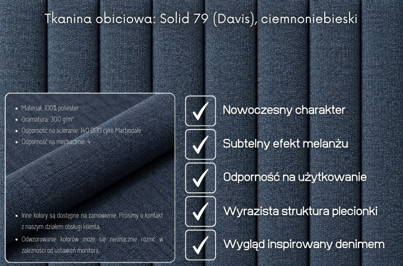 Łóżko bukowe lewitujące Visby ULF, 180x200, naturalny/denim, 10006515