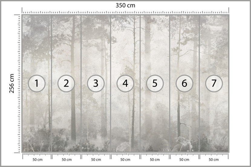 Fototapeta Mglisty Las do Salonu i Sypialni 350x256cm, 10036968