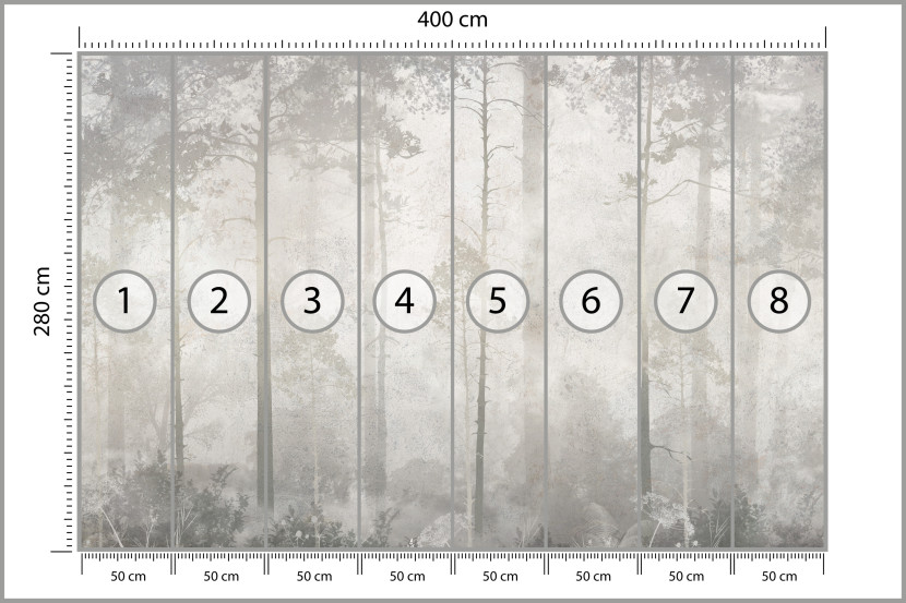Fototapeta Mglisty Las do Salonu i Sypialni 400x280cm, 10037008