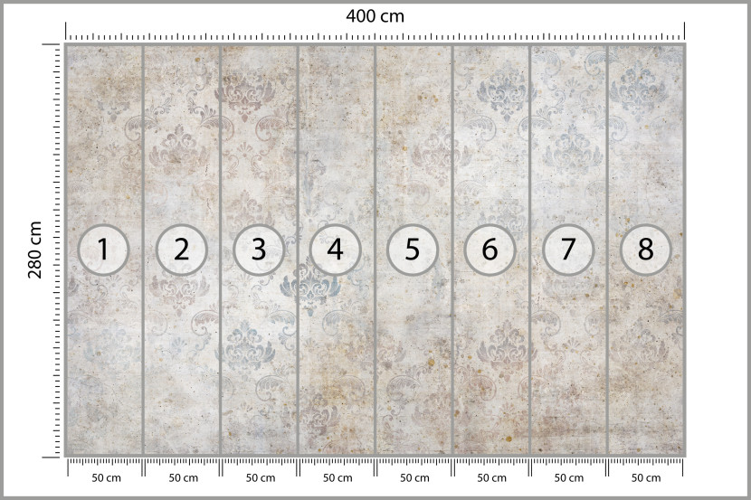 Fototapeta Ornamenty Vintage do Salonu i Sypialni 400x280cm, 10039505