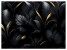 Fototapeta Czarne Liście ze Złotem do Salonu i Sypialni 400x280cm Glamour, 10040462