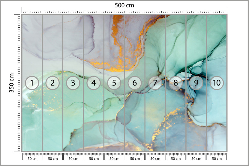 Fototapeta Kolorowy Marmur Ozdobny do Salonu i Sypialni 500x350cm, 10040755