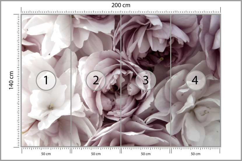 Fototapeta Pastelowe Kwiaty do Salonu i Sypialni 200x140cm, 10040852