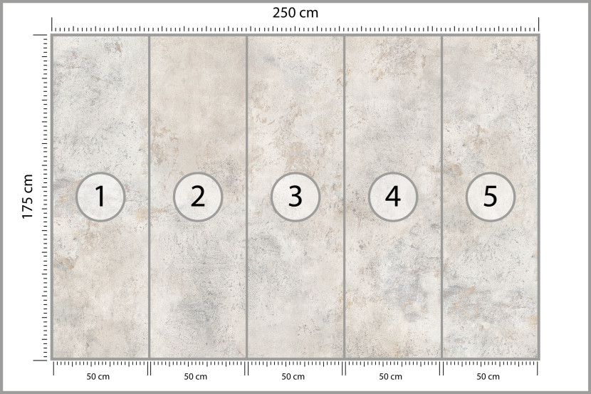 Fototapeta Betonowy Wzór do Salonu i Sypialni 250x175cm Loft, 10041601