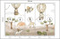 Fototapeta Zwierzęta Safari i Balony Dla Dzieci 250x175cm, 10043316