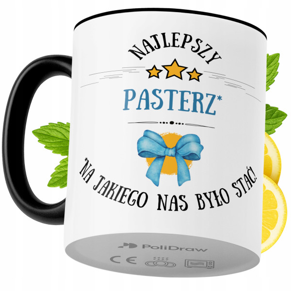 Kubek Dla Pasterza na Prezent z Nadrukiem ze Zdjęciem 330 ml Czarny, 10046897