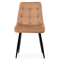Krzesło tapicerowane welurowe CHIC velvet aksamit beżowy