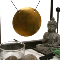 Ogród Zen z figurką Buddy 12x15 cm