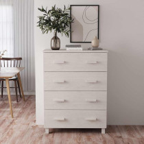 Szafka Biały 79 x 40 x 103.5 cm Lite drewno sosnowe vidaXL
