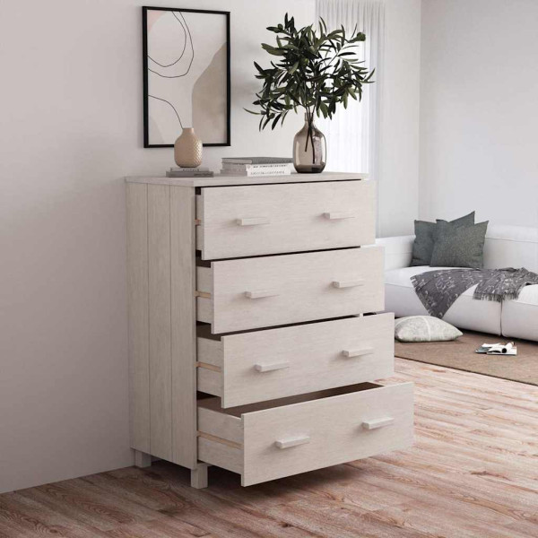 Szafka Biały 79 x 40 x 103.5 cm Lite drewno sosnowe vidaXL, 10058802