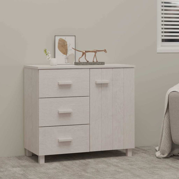 Szafka Biały 90 x 40 x 80 cm Lite drewno sosnowe vidaXL, 10058821