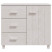 Szafka Biały 90 x 40 x 80 cm Lite drewno sosnowe vidaXL, 10058823