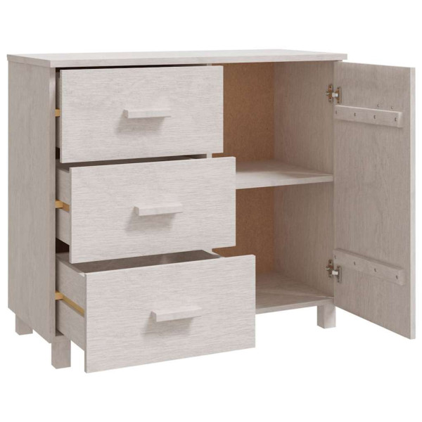 Szafka Biały 90 x 40 x 80 cm Lite drewno sosnowe vidaXL, 10058824