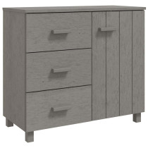 Szafka Szary 90 x 40 x 80 cm Lite drewno sosnowe vidaXL