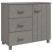 Szafka Szary 90 x 40 x 80 cm Lite drewno sosnowe vidaXL, 10058840