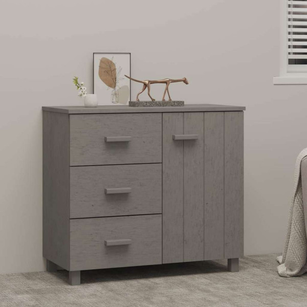 Szafka Szary 90 x 40 x 80 cm Lite drewno sosnowe vidaXL, 10058841