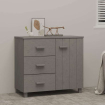 Szafka Szary 90 x 40 x 80 cm Lite drewno sosnowe vidaXL