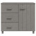 Szafka Szary 90 x 40 x 80 cm Lite drewno sosnowe vidaXL, 10058843