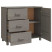 Szafka Szary 90 x 40 x 80 cm Lite drewno sosnowe vidaXL, 10058844