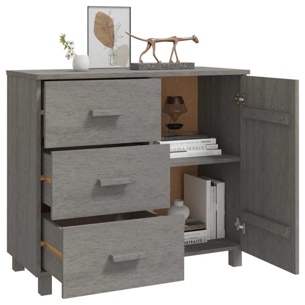 Szafka Szary 90 x 40 x 80 cm Lite drewno sosnowe vidaXL, 10058846
