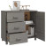Szafka Szary 90 x 40 x 80 cm Lite drewno sosnowe vidaXL, 10058846