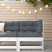 VidaXL Ogrodowa sofa narożna biała, 10061224