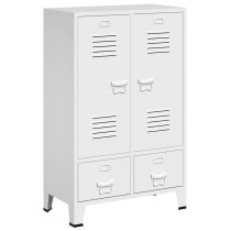 Szafa Biały 67 x 35 x 107 cm Stal vidaXL