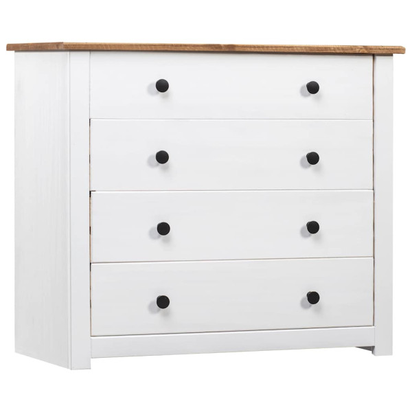 Szafka boczna Biały 80 x 40 x 73 cm Lite drewno sosnowe vidaXL, 10063445