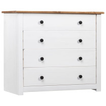 Szafka boczna Biały 80 x 40 x 73 cm Lite drewno sosnowe vidaXL