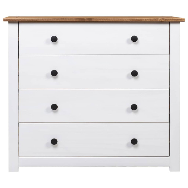 Szafka boczna Biały 80 x 40 x 73 cm Lite drewno sosnowe vidaXL, 10063446