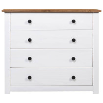 Szafka boczna Biały 80 x 40 x 73 cm Lite drewno sosnowe vidaXL