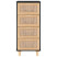 Komoda Czarny 40 x 30 x 90 cm Lite drewno sosnowe vidaXL, 10063455