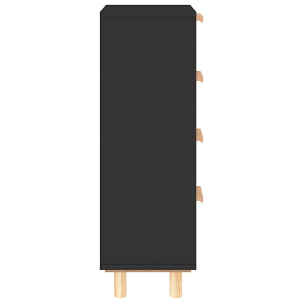 Komoda Czarny 40 x 30 x 90 cm Lite drewno sosnowe vidaXL, 10063457