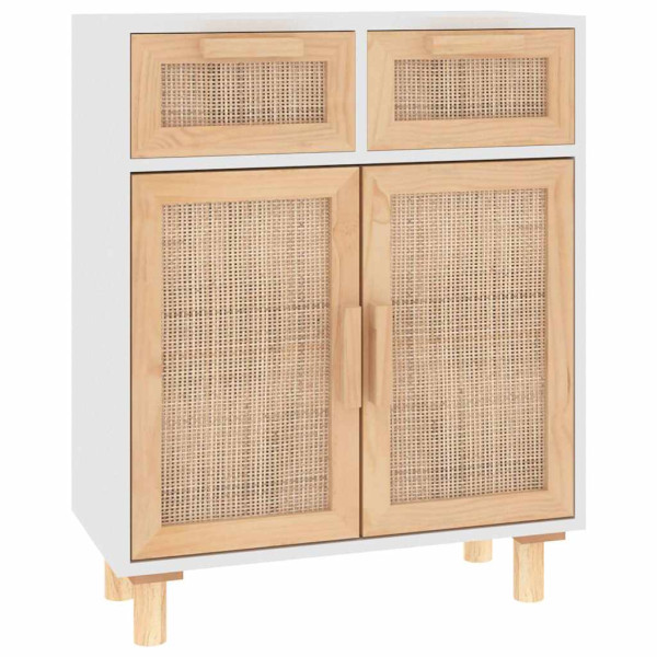 Komoda Biały 60 x 30 x 75 cm Lite drewno sosnowe vidaXL, 10063461