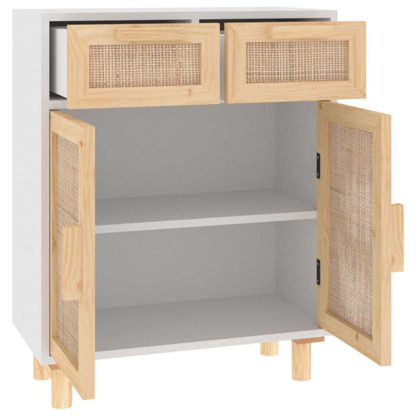 Komoda Biały 60 x 30 x 75 cm Lite drewno sosnowe vidaXL, 10063465