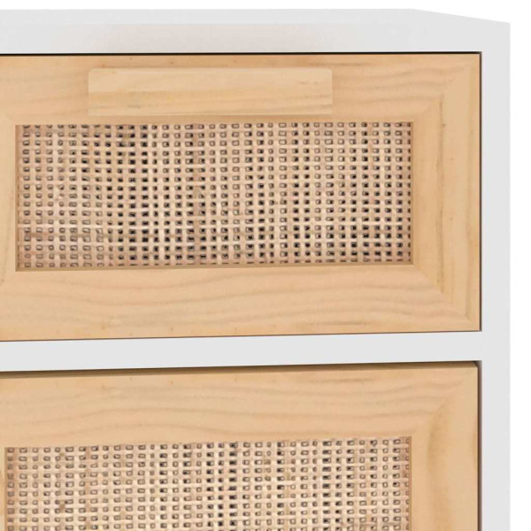 Komoda Biały 60 x 30 x 75 cm Lite drewno sosnowe vidaXL, 10063467
