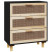 Komoda Czarny 60 x 30 x 70 cm Lite drewno sosnowe vidaXL, 10063470