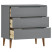 Szafka z szufladami Szary 80 x 40 x 80 cm Lite drewno sosnowe vidaXL, 10063492