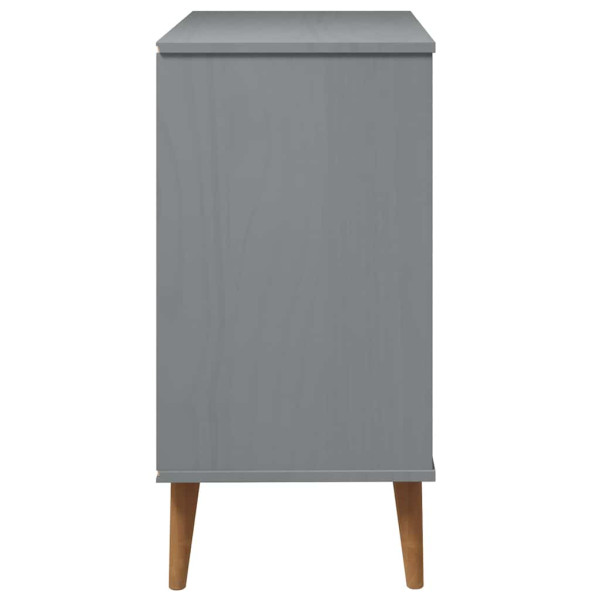 Szafka z szufladami Szary 80 x 40 x 80 cm Lite drewno sosnowe vidaXL, 10063494