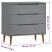 Szafka z szufladami Szary 80 x 40 x 80 cm Lite drewno sosnowe vidaXL, 10063496