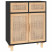 Komoda Czarny 60 x 30 x 75 cm Lite drewno sosnowe vidaXL, 10063556
