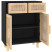 Komoda Czarny 60 x 30 x 75 cm Lite drewno sosnowe vidaXL, 10063560