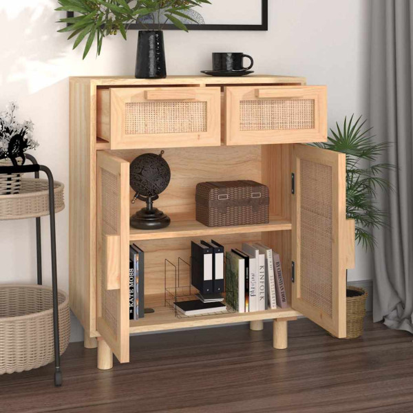 Komoda Brąz 60 x 30 x 75 cm Lite drewno sosnowe vidaXL, 10063582