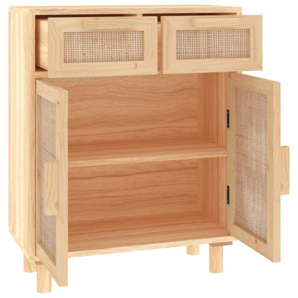 Komoda Brąz 60 x 30 x 75 cm Lite drewno sosnowe vidaXL, 10063584