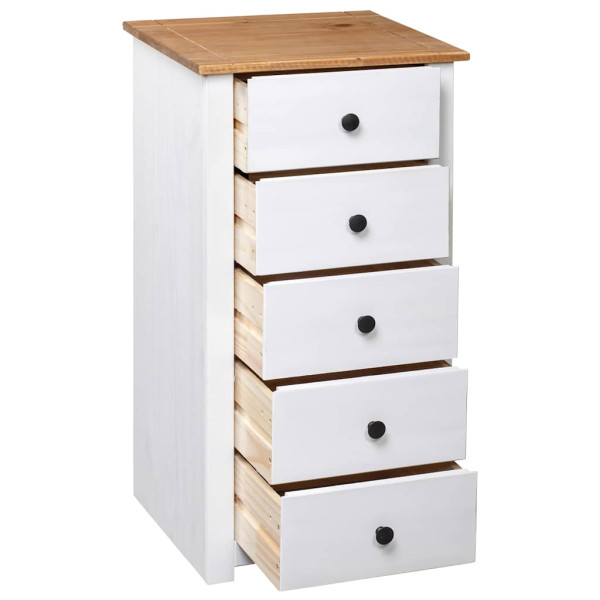 Szafka Biały 46 x 40 x 89 cm Lite drewno sosnowe vidaXL, 10063593