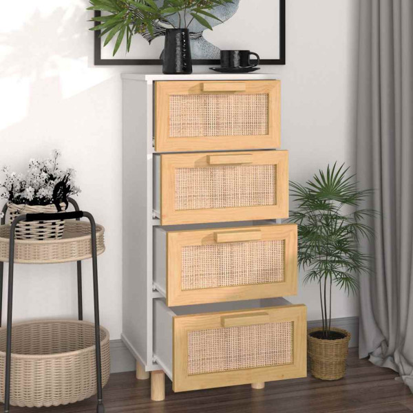 Komoda Biały 40 x 30 x 90 cm Lite drewno sosnowe vidaXL, 10063600