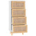 Komoda Biały 40 x 30 x 90 cm Lite drewno sosnowe vidaXL, 10063602